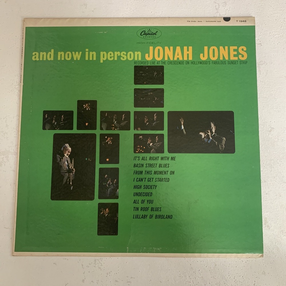 AND NOW IN PERSON JONAH JONES - CAPITOL VINYL LP T 1948 VG+
